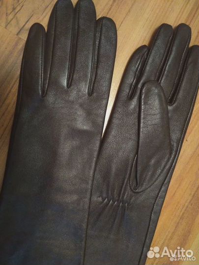 Кожаные перчатки GSG Коричневые новые (р.7,5)