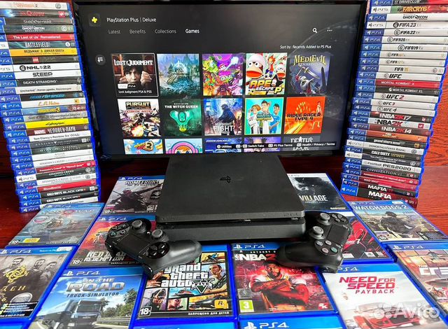 Sony Playstation 4 Slim + 420 игр купить в Москве с доставкой ...