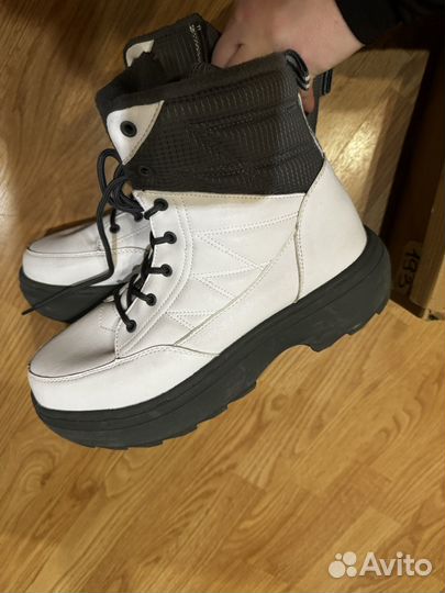 Ботинки кожаные утепленные