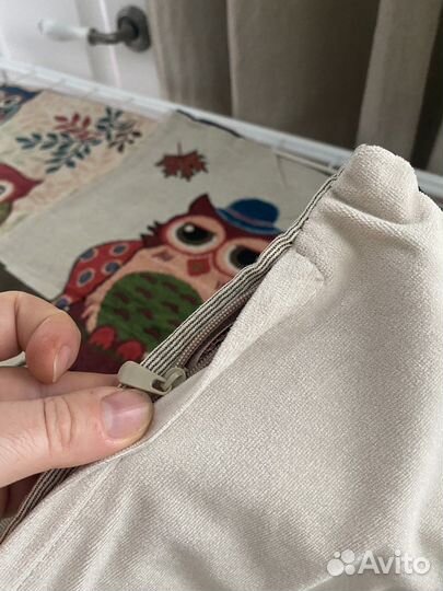 Чехлы на подушки декоративные сова осень габилен