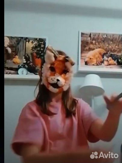 Маска Алисы из игры зайчик папье-маше