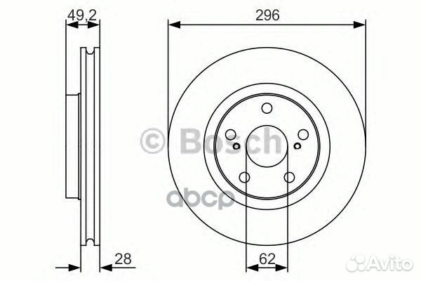 Диск тормозной 0986479S22 Bosch