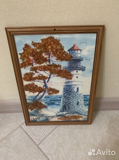 Картины с янтарной крошкой