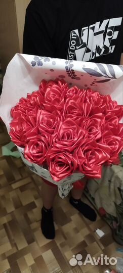 Букет из атласных лент