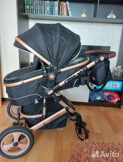 Коляска 2 в 1 luxmom 518 утепленная