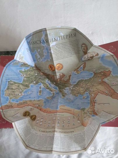 Книга Древний Рим с диском и 2D картой