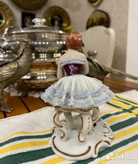 Старинная фарфоровая статуэтка балерина (Germany)