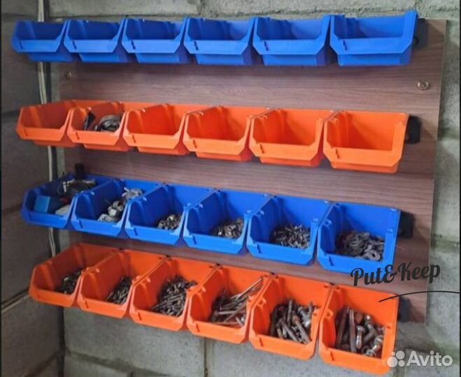 Набор лотков для метизов (12 шт+4 планки крепежа)