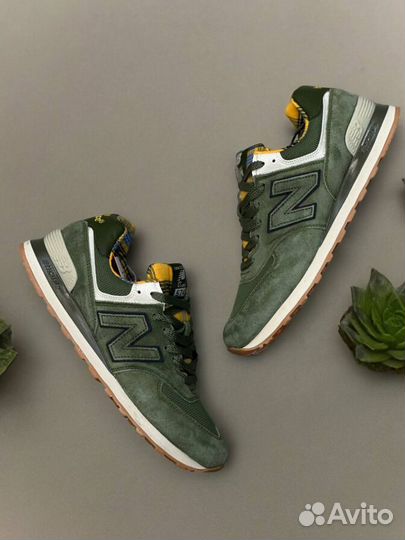 Кроссовки New Balance 574 зеленые