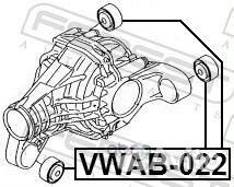 Сайлентблок audi Q7 07- дифф. vwab022 Febest