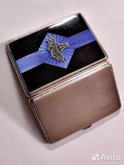 Портсигар антик редкий серебро 1929 год