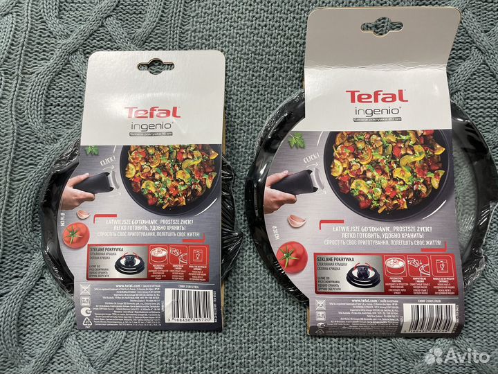 Крышки tefal ingenio 16 см, 24см, 28 сМ новые