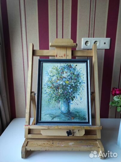 Картина маслом полевые цветы