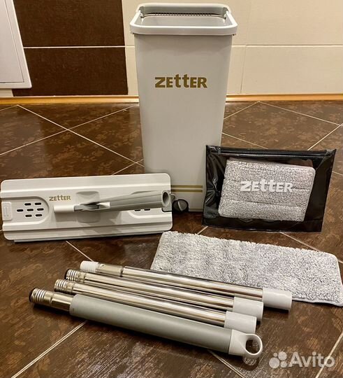 Швабра с отжимом и ведром Zetter M 10 л