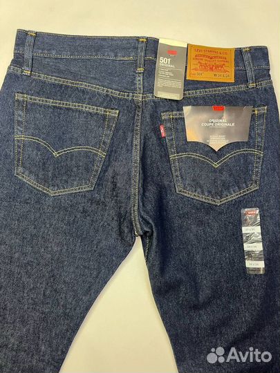 Джинсы индиго на болтах Levis 501 новые