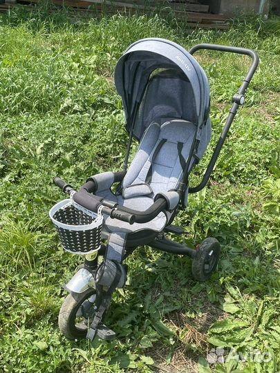 Детский трехколесный велосипед с ручкой бу