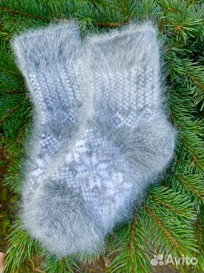 Носки теплые пуховые детские 18-19 см