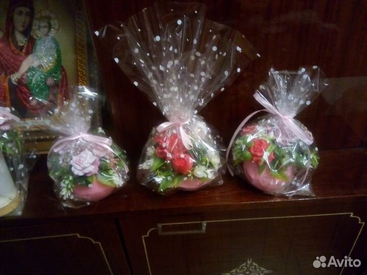 Букет роз из мыла
