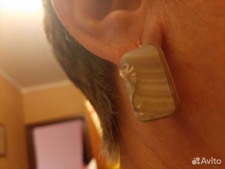 Серьги с агатом