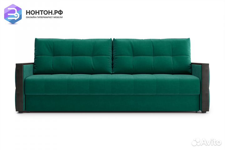 Диван еврокнижка Инсайд 3-х местный изумрудный
