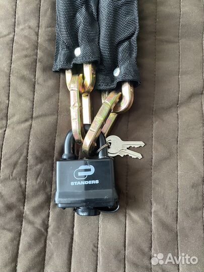 Велозамок цепь Standers, 10 мм, 100 см с замком