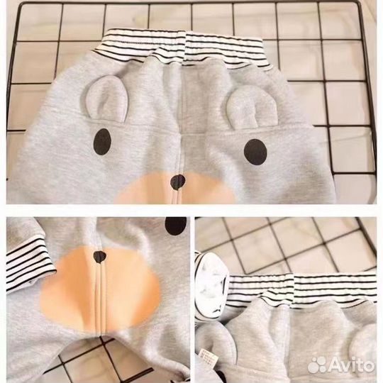 Теплый костюм кардиган бомбер и штаны 74 80 86 92