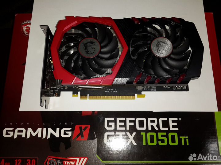 Видеокарта gtx 1050 ti msi GamingX