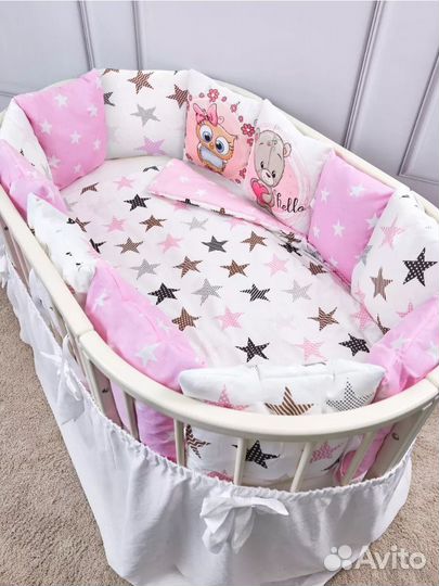 Бортики в кроватку с одеялом