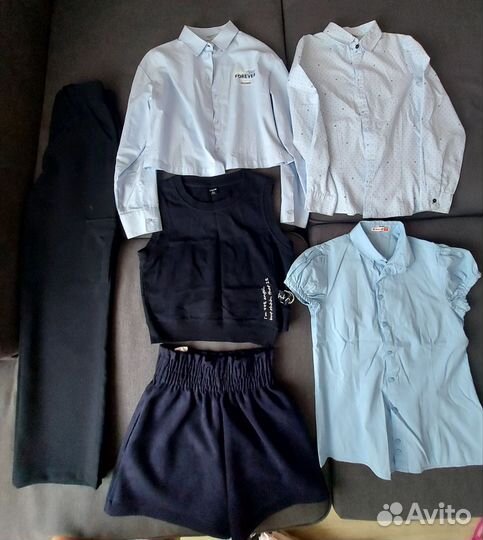Одежда школьная для девочки (брюки и рубашки)