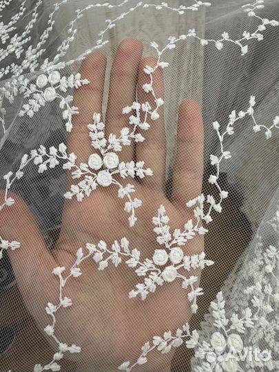 Тюль с розами прованс. Новый
