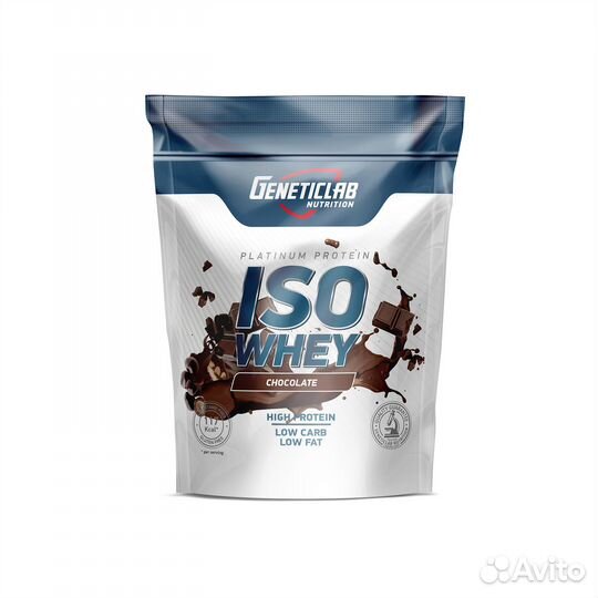 Протеин ISO whey Geneticlab 1000 г, шоколад