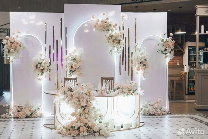 Оформление свадьбы, фотозона