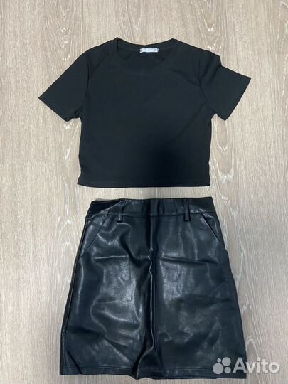 Кожаная юбка