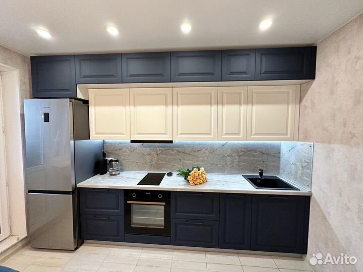 Прямая кухня на заказ. Фабрика в Омске