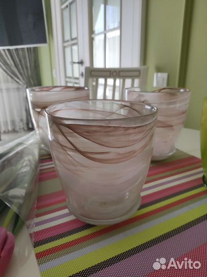 Цветочное кашпо стекло