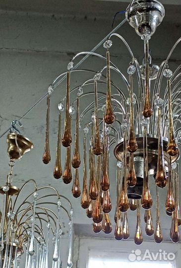 Винтажная хрустальная люстра
