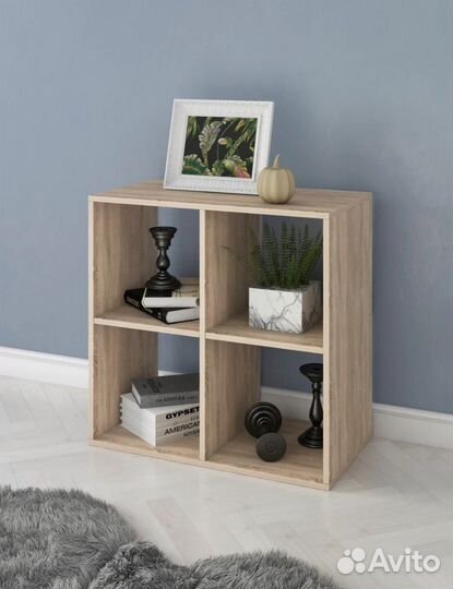 Стеллаж деревянный, 4 ячейки 70.9х30.1х70