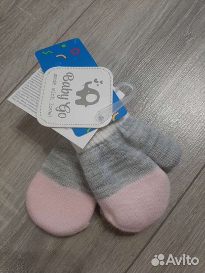 Варежки детские для девочки на годик