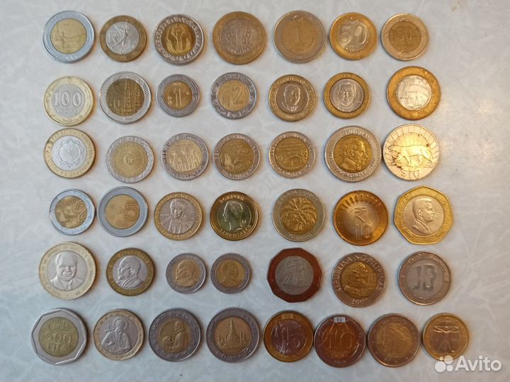 Иностранные монеты биметалл