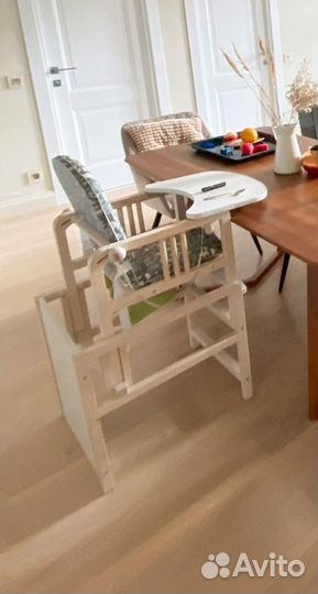Стул для кормления детский из дерева березы