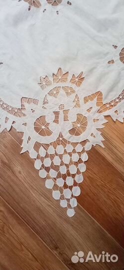 Салфетки из белого хлопка ришелье