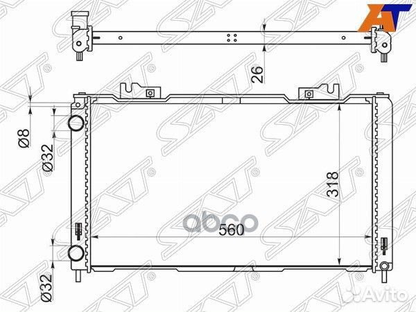 Радиатор LADA priora 07- (Halla) sgld00022R Sat
