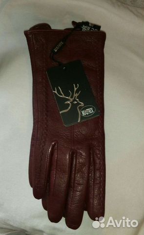 Перчатки женские кожаные новые
