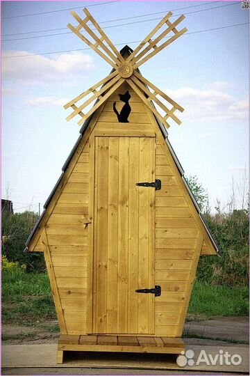 Дачный туалет с лебедем ащм 131