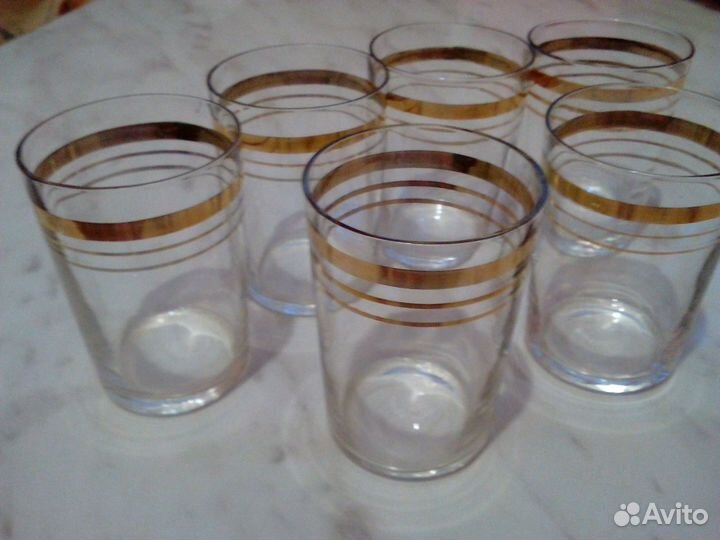 Хрустальные рюмки и стекло. СССР