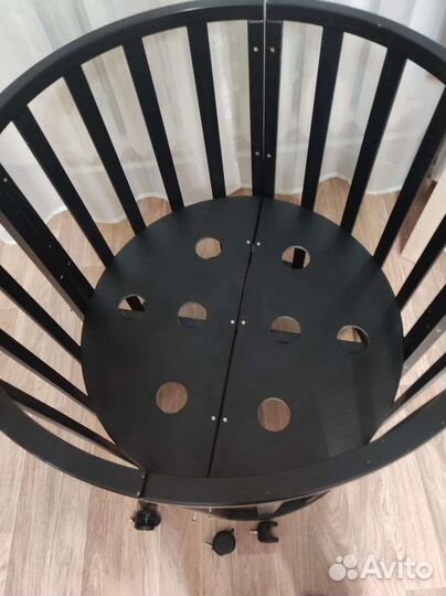 Детская кроватка трансформер круглая