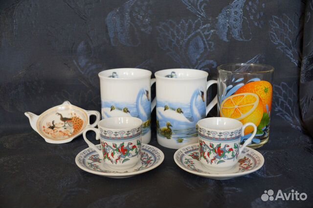 Ваза кружки блюдце д/пакетов чая