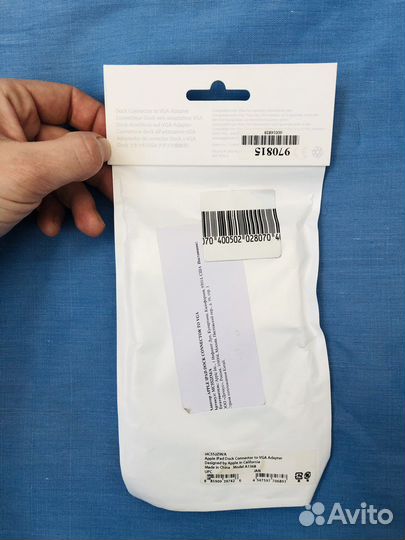 Переходник Apple iPad VGA