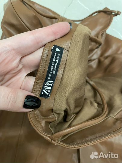 Платье zara эко Кожа