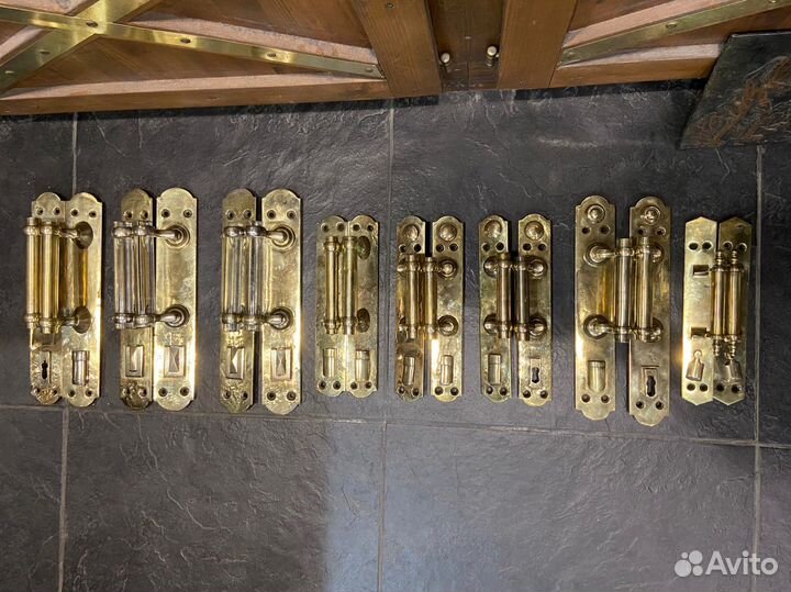 Ручки дверные старинные, бронза, царская Россия